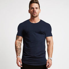 Slim Fit T-Shirt in Blau für Herren
