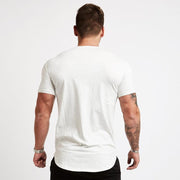 Slim Fit T-Shirt in Weiß/Grau für Herren