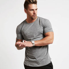 Slim Fit T-Shirt in Grau für Herren