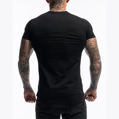 Fitness T-Shirt mit Aufdruck in Schwarz für Herren